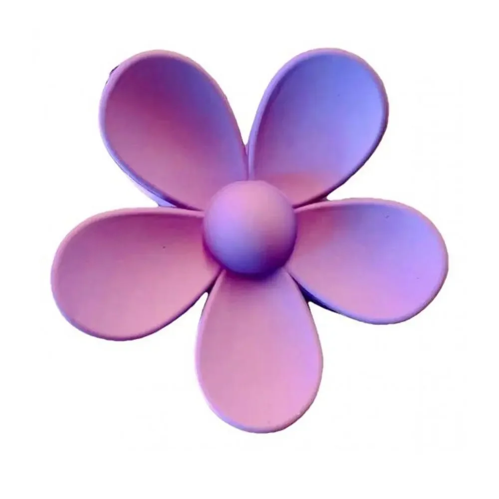 NEW FREE PEOPLE Hot Purple Neon Daisy Flower Claw Clip Hair Retro Oversized Updo